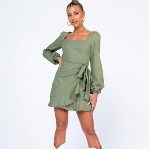 Princess Polly The Villa Mini Dress Green | Size 2